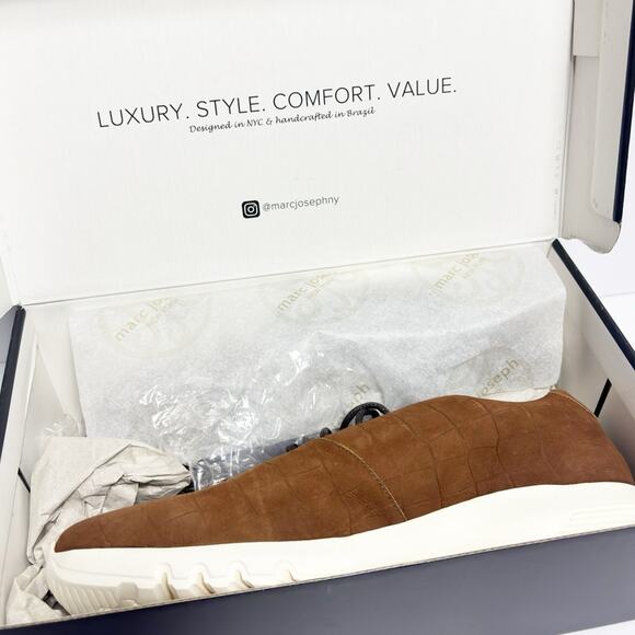 MARC JOSEPH NEW YORK MADISON GENUINE LEATHER EXTRA LIGHTWEIGHT SNEAKERS 10.5 - Picture 7 of 9